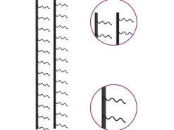 vidaXL Wand-Weinregal für 24 Flaschen Schwarz Eisen