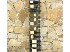 vidaXL Wand-Weinregal für 24 Flaschen Schwarz Eisen