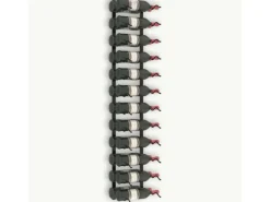 vidaXL Wand-Weinregal für 24 Flaschen Schwarz Eisen