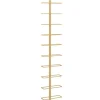 vidaXL Wand-Weinregal für 10 Flaschen Golden Metall