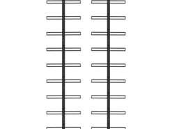 Clearance vidaXL Wand-Weinregale für 18 Flaschen 2 Stk. Schwarz Eisen