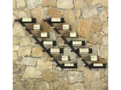 vidaXL Wand-Weinregale für 14 Flaschen 2 Stk. Schwarz Metall