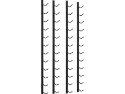 vidaXL Wand-Weinregale für 12 Flaschen 2 Stk. Schwarz Eisen