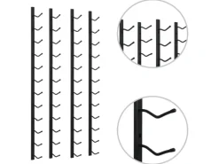 vidaXL Wand-Weinregale für 12 Flaschen 2 Stk. Schwarz Eisen