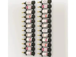 vidaXL Wand-Weinregale für 12 Flaschen 2 Stk. Schwarz Eisen