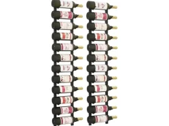 vidaXL Wand-Weinregale für 12 Flaschen 2 Stk. Schwarz Eisen