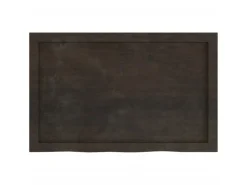 vidaXL Waschtischplatte Dunkelgrau 80x50x6 cm Massivholz Behandelt