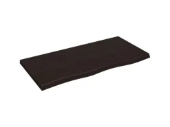 vidaXL Waschtischplatte Dunkelgrau 100x50x4 cm Massivholz Behandelt