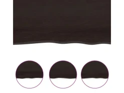 vidaXL Waschtischplatte Dunkelgrau 100x50x4 cm Massivholz Behandelt