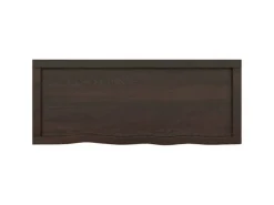 vidaXL Waschtischplatte Dunkelgrau 100x40x4 cm Massivholz Behandelt