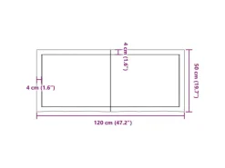 vidaXL Waschtischplatte Hellbraun 120x50x4 cm Massivholz Behandelt
