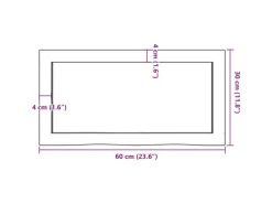 vidaXL Waschtischplatte Hellbraun 60x30x6 cm Massivholz Behandelt