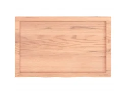 vidaXL Waschtischplatte Hellbraun 80x50x4 cm Massivholz Behandelt