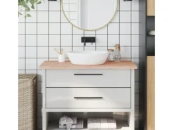 vidaXL Waschtischplatte 100x50x2,5 cm Massivholz Buche Modelll 1