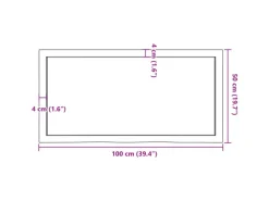 vidaXL Waschtischplatte 100x50x6 cm Massivholz Unbehandelt