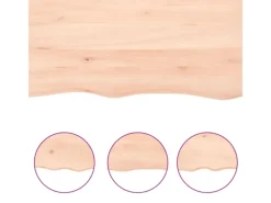 vidaXL Waschtischplatte 100x50x6 cm Massivholz Unbehandelt