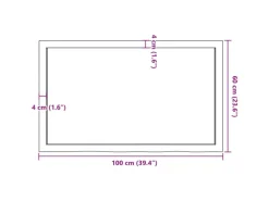 vidaXL Waschtischplatte 100x60x6 cm Massivholz Unbehandelt