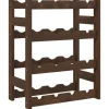 Discount vidaXL Weinregal für 16 Flaschen Braun Massivholz Kiefer