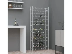 New vidaXL Weinregal für 96 Flaschen Weiß Metall