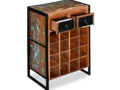 New vidaXL Weinregal für 16 Flaschen aus Massivem Altholz