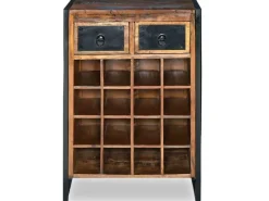 New vidaXL Weinregal für 16 Flaschen aus Massivem Altholz