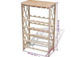 Online vidaXL Weinregal für 25 Flaschen Tanne Massivholz