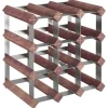vidaXL Weinregal für 12 Flaschen Braun Massivholz Kiefer 32,5 x 22,5 x 32,5 cm