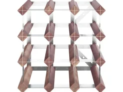 vidaXL Weinregal für 12 Flaschen Braun Massivholz Kiefer 32,5 x 22,5 x 32,5 cm