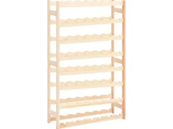 vidaXL Weinregal für 56 Flaschen Kiefernholz