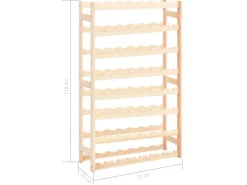 vidaXL Weinregal für 56 Flaschen Kiefernholz