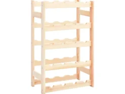 vidaXL Weinregal für 20 Flaschen Kiefernholz