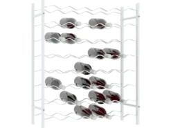 vidaXL Weinregal für 48 Flaschen Weiß Metall