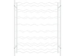 vidaXL Weinregal für 48 Flaschen Weiß Metall