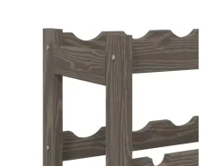 Discount vidaXL Weinregal für 56 Flaschen Grau Massivholz Kiefer