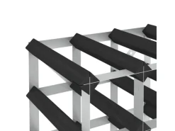 vidaXL Weinregal für 12 Flaschen Schwarz Massivholz Kiefer 32,5 x 22,5 x 32,5 cm