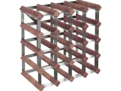 vidaXL Weinregal für 20 Flaschen Braun Massivholz Kiefer 41,5 x 22,5 x 41,5 cm