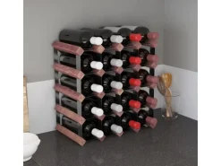 vidaXL Weinregal für 20 Flaschen Braun Massivholz Kiefer 41,5 x 22,5 x 41,5 cm