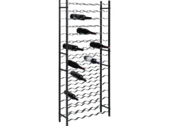 vidaXL Weinregal für 96 Flaschen Schwarz Eisen