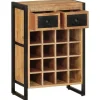 vidaXL Weinregal für 16 Flaschen Massivholz Mango