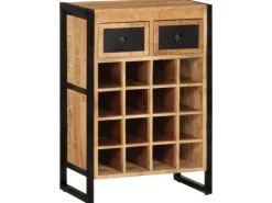vidaXL Weinregal für 16 Flaschen Massivholz Mango