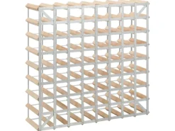 vidaXL Weinregal für 72 Flaschen Massivholz Kiefer