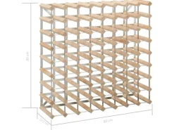 vidaXL Weinregal für 72 Flaschen Massivholz Kiefer