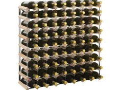 vidaXL Weinregal für 72 Flaschen Massivholz Kiefer