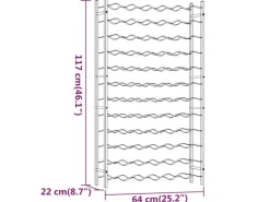 vidaXL Weinregal für 72 Flaschen Weiß Metall