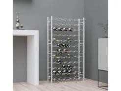 vidaXL Weinregal für 72 Flaschen Weiß Metall