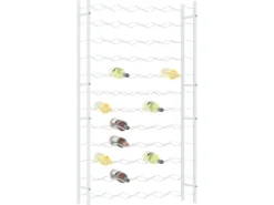 vidaXL Weinregal für 72 Flaschen Weiß Metall