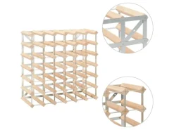 Best vidaXL Weinregal für 42 Flaschen Massivholz Kiefer