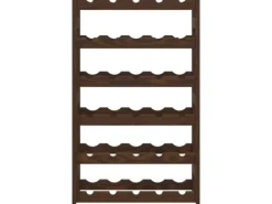 vidaXL Weinregal für 30 Flaschen Braun Massivholz Kiefer