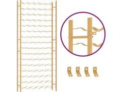 Sale vidaXL Weinregal für 96 Flaschen Golden Metall