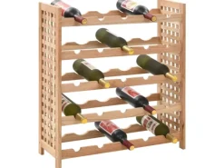 Online vidaXL Weinregal für 25 Flaschen Nussbaumholz Massiv 63x25x73 cm